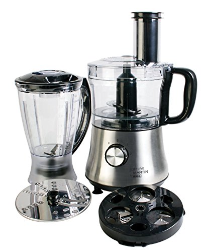 Wahl James Martin Food Processor Compact with Spiralizer, 500 W, 1.5 Litre with Spiralizer Electric, Ice Crushing 1 L Blender, Blade/ Slicing and