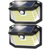 WELALO Solar Security Lights, 188 LED Solar Motion Sensor Lights, IP65 Waterproof Solar Lights Outdoor Garden, 3 Modes PIR Solar Powered Wall Lig