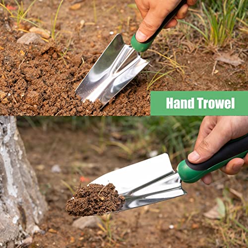 DEWINNER Garden Tool Set, Hand Tool Gift Kit, Outdoor Gardening transplanting for Gardener, with heavy duty hold bag for storage