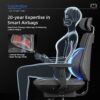 backrobo Smart Ergonomic Home Office Chair, Automatic Massage Lumbar Support and App-Controlled,3D Armrests, Executive Desk Chair with Adjustable