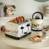 Russell Hobbs 25780 Emma Bridgewater 4 Slice Toaster - Rise & Shine Hen's with Wide Slots and Independent 2 Slot Operation, Cream