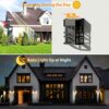 【4 Pack 】 Solar Fence Lights Outdoor Garden, Solar Wall Lights Outdoor Waterproof Solar Lights Outdoor Garden LED Solar Powered Wall Lights for F