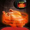 3PCS Air Fryer Liner Reusable Silicone Air Fryer Mats 8 inch Heat Resistant Round Non-Stick Air Fryer Liners Fryer Steamer Mats for Baking Parchm