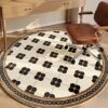 Liveinu Office Chair Mat for Hardwood & Tile Floor, Round Computer Gaming Rolling Chair Mat, Under Desk Low-Pile Rug, Large Anti-Slip Floor Prote
