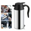 VOBOR Car Electric Kettle - 750ml 12V Stainless Steel Car Electric Kettle with Sealed Rubber Band Car Heating Cup Travel Kettle for Hot Water, Co