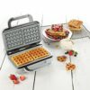 Breville VST072 DuraCeramic Waffle Maker, Non-Stick and Easy Clean with Deep-Fill Removable Plates, White and Stainless Steel