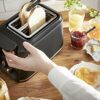Tefal Black 2 Slot Toaster with Magnetic Clips, Large Controls, 7 Browning Levels, Removable Crumb Tray, Raise Function TT533811