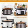 2PCS Slow Cooker Mat,Oval Slow Cooker Heat Resistant Mat,Protector Slider Mat Compatible with Crockpot 6-8 Quart,Appliance Slider Kitchen Counter