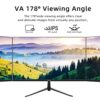 24 Inch Ultra-Thin Bezel Computer Monitor FHD 1080P Business Monitor, LED PC Screen Desktop Monitor, HDMI,VGA, 75Hz Gaming Display, 3000:1 Contra
