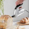 VonShef Electric Carving Knife With Two Serrated Blades For Multi-Purpose Use, Ergonomic Handle Plus Low Vibration & Noise For Your Comfort, Meat