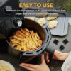 10Pcs Air Fryer Rubber Bumpers, Air Fryer Tray Rubber Feet Non-Scratch Protective Covers for Fryer Grill Pan Plate Replacement Parts Home Kitchen