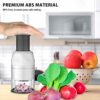 Yum Crispy Handheld Food Chopper, Manual Food Chopper Hand Chopper Dicer Salad Vegetable Chopper Onion Chopper and Slicer Stainless Steel Sharp C