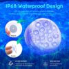 Waterproof Underwater Light, MAVIE 4 Pack Submersible LED Lights with Remote Control RGB Multicolor LED Pond Lighting Set for Vase Base, Bath Tub