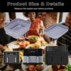 2022 Upgraded 2PCS Foldable Silicone Air Fryer Liner for Ninja Air Fryer Dual Large 【Ninja UK300/400】Air Fryer Liner Reusable, Ninja Dual Air Fry