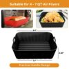 2 Pack Square Air Fryer Silicone Liner, 8.3 Inch Large Reusable Air Fryer Liners Fit for 4 to 7 QT Tower Oven, Air Fryer Accessories for COSORI U