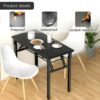 YJHome Folding Table Small Computer Desk Writing Foldable Work Desk Portable No Assembly Required for Small Spaces Home Office School Bedroom, Bl