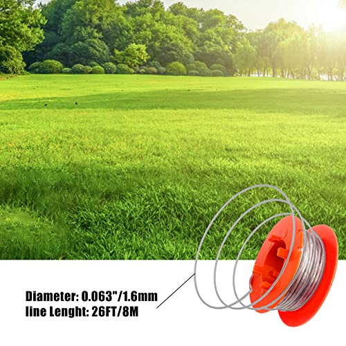 F016800175 Spool Line Replacement for Grass Trimmer Bosch ART 23 26 30 Combitrim Easytrim Pro-Tap Automatic Spool Line 8 m with Lid for F016L7108