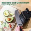 BELLA Electric Can Opener and Knife Sharpener, Multifunctional Jar and Bottle Opener with Removable Cutting Lever and Cord Storage, Stainless Ste
