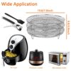 3 Stackable Dehydrator Racks with Clip, Round Air Fryer Rack for Ninja Air Fryer, Stainless Steel Air Fryer Basket Tray, Multi-Purpose Air Fryer