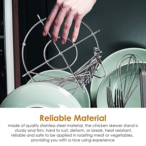 Skewer Stand, Vertical Skewers Holder, Air Fryer Skewer Stand, Skewers Rack, Air Fryer Accessories Grill, Stainless Steel for Kitchen Cooking BBQ
