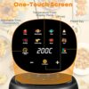 Air Fryer Oilless Oven with 8 Presets Rapid Air Circulation, 4.5L Capacity, LED Touch Control, Visible Cooking Air Fryers, Black