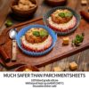 2 Pcs Silicone Air Fryer Liners Silicone Pot, 7.9" Food Grade Air Fryer Silicone Baking Tray Greaseproof, Airfryer Basket Rack Accessories for Ai