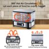 Biolomix 5 Tray Food Dehydrator Fruit Dryer Machine with Adjustable Temperature Timer for for drying fruit, vegetables, meat, turkey jerky, fish