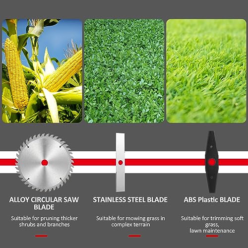 mingqian Electric Weed Waer rdless Battery Powered Weed Eater 21V hless Grass Trimmer Edger Lawn Tool with Power Display Screen Electric Weed Tri