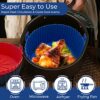 3 Pcs Reusable high Food Silicone Grade Air Fryer Liner,Airfryer Accessories for 3-5 Litre Round Air Fryer Liners,Kitchen Accessories Air Fryer A