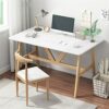 DLOETT Computer Desktop Desk Bedroom Small Apartment Desk Office Home School Student Writing Desk Office Desk