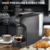 WIVIZL Capsule Coffee Machine,Compatible with Nespresso Capsule,Compact Single Serve Coffee Maker,Espresso and Lungo,Automatic Shut-Off,20 Bar Hi