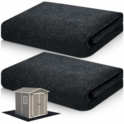 Haull 2 Pcs Outdoor Storage Shed Floor Mat Waterproof Carport storage shed mat Non Slip Patio Furniture Mat for Protect