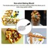 Waffle Maker | Aluminium Alloy Waffle Cone Maker, Non‑Stick Waffle Irons, Egg Waffle Mould Baking Tool for Making Falafels, Chaffles, Paninis.