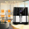 Air Fryer Oven, Uten 5.5L Oil Free Air Fryers for Home Use, LED Screen with Digital Display, Timer and Fully Adjustable Temperature Control for H
