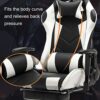FMXQYH Gaming Chair for Adults, Ergonomic Office Chair with Footrest, Computer Chair with Height Adjustable, PU Leather High Back Can Be for Offi