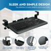 SONMINDRC Keyboard Tray Under Desk，Sturdy C Clamp Mount System,26.3" x 11" Slide-Out Computer Keyboard Drawer，Fits Full Size Keyboard and Mouse,f
