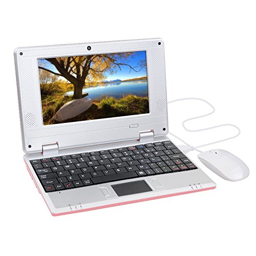 Bigmachine 7 Inch Portable Mini Computer Laptop PC Netbook for kids Android 12 Quad Core 32GB WIFI Built In Camera Netflix YouTube Flash Player (