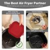ZHONYEE 2 Pack Square Air Fryer Silicone Liners, Reusable Heat-Resistant and Food Safe Air Fryer Accessories, Easy Cleaning, Top 8.6 Inch Bottom