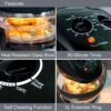 Quest 43850 Multi-Function Halogen Oven / Healthy Air Fryer / 17L Capacity with 5L Extender Ring / 60 Minute Timer / Self-Cleaning Function / 125