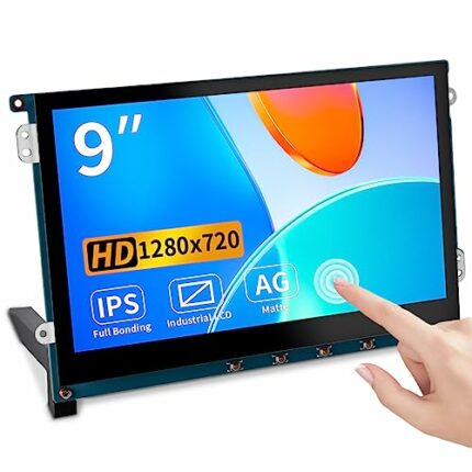 Magedok Touchscreen Monitor, 9 Inch HDMI Display, 1280 x 720, Anti-Glare, Optical Bonding Capacitive Screen, IPS, 600 Lumens, VESA Holes, HDMI Po