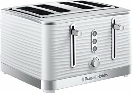Russell Hobbs 24380 White Inspire High Gloss Plastic Four Slice Toaster