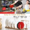 2PCS Non-Stick Air Fryer Liners 8Inch Heat Resistant Round Reusable Silicone Air Fryer Mats for Kitchen Baking Food (Black+Red)