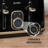 Breville Aura 4 Slice Toaster | Touch Control Panel | Extra High Lift | Variable Width Slots | Shimmer Black [VTR019]
