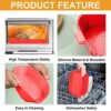 7.9Inch Air Fryer Silicone Pot Square Liners, Air Fryer Silicone Basket Baking Tray Reusable for COSORI, Ninja, Tower, Instant, Heat Easy Cleanin