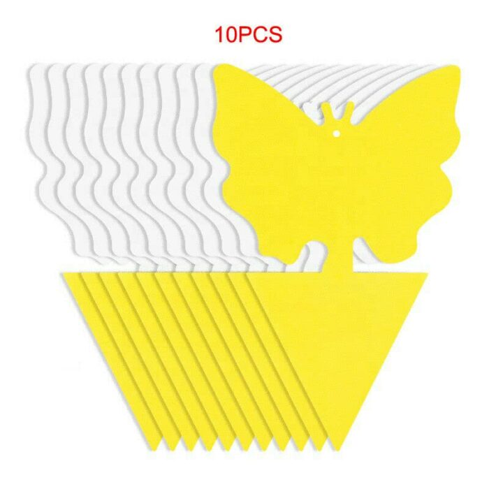 30Pcs Yellow Sticky Fly Trap Paper Fruit Flies Insect Aphids Glue Catcher Bug White Flies, Mosquitos, Fungus Gnats Indoor Outdoor Hanging Trapper