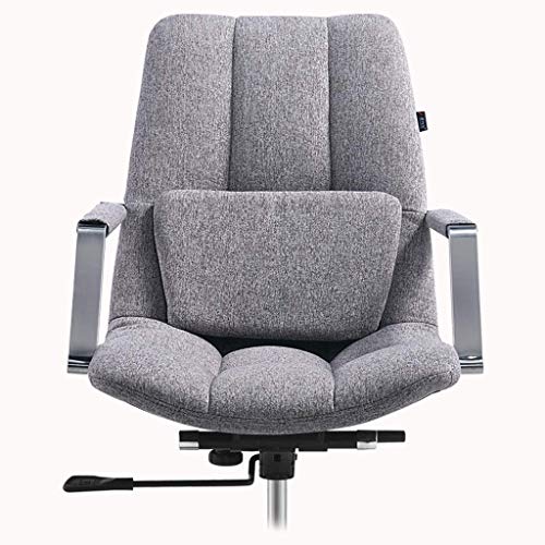 n/a Chairs,Home Office Desk Chair Modern Fabric Upholstered Adjustable Mid-Back Ergonomic Executive Conference Chair Gray(Color : Gray, Size : 93