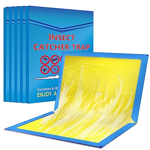 Pest Sticky Boards - 5 Pack Glue Traps Pads Multi-Use Sticky Boards for Kitchen Garden Indoor Outdoor