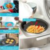 2 Piece Square Air Fryer Liners, 7.8" Air Fryer Silicone Basket, Reusable, Baking Mold, Replacement Baking Pan, for Air Fryer, Oven, Microwave (B