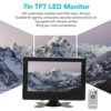 7 Inch LED Monitor Ture Portable Monitor HDR HD Color Display 1024x600, 250cd/m2, 16:10 Wide View, Built in Dual Speaker, VGA HDML AV BNC USB DC