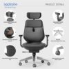 backrobo Smart Ergonomic Home Office Chair, Automatic Massage Lumbar Support and App-Controlled,3D Armrests, Executive Desk Chair with Adjustable